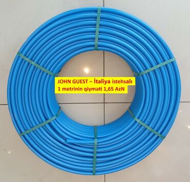 бак для воды в квартиру: JOHN GUEST su xətti borusu – İtaliya istehsalı - Rəng: mavi -