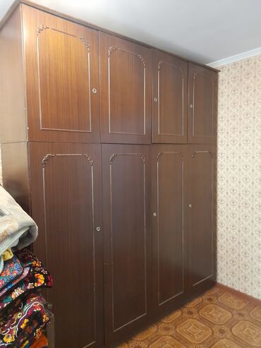 шкаф талас: Шифоньер, Колдонулган, Түз, түсү - Күрөң, Жыгач