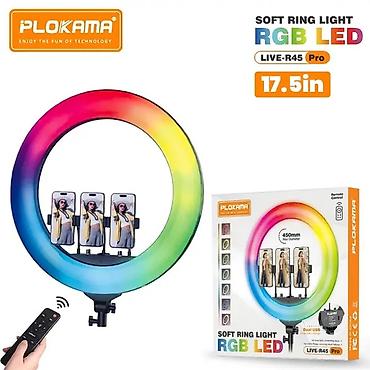 ring: PLOKAMA Soft Ring Light RGB LED – LIVE-R45 Pro (17.5 in / 450 mm) - — 1