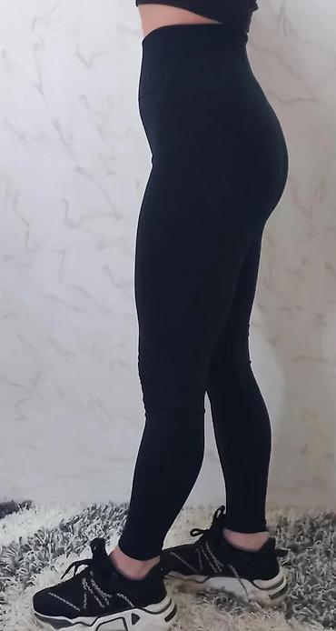 Helanke, biciklistički šortsevi: Ženske sportske helanke – crne, visok struk - Model: duge helanke sa — 1