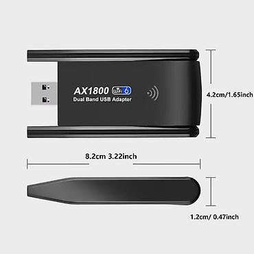 Источники бесперебойного питания: Wi‑Fi 6 USB Adapter (AX1800) Wifi adapter sürətli pc qoşula bilir heç — 2