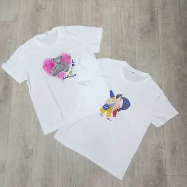 футболка женский размер м: Футболка, Оверсайз, Хлопок, Китай