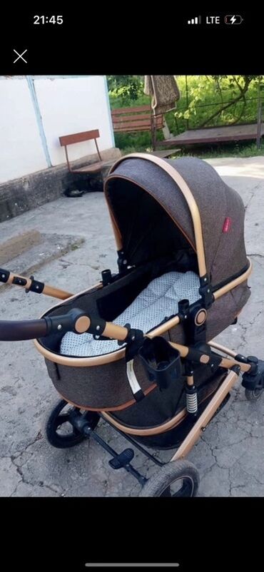 прогулочная коляска peg perego: Балдар арабасы, түсү - Күрөң