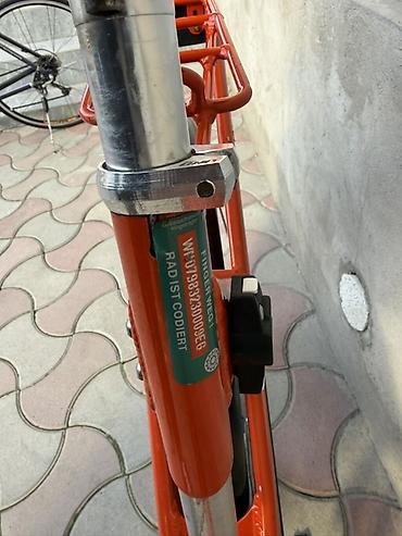 Городские велосипеды: Городской/треккинговый велосипед с низкой рамой, оранжевый — 7