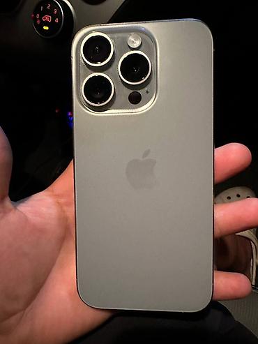 iphone 10plus: IPhone 15 Pro, Б/у, 128 ГБ, Natural Titanium, Чехол, 100 % — 6