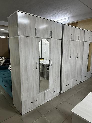 буу мебелдер: Трёхдверный шкаф-купе для одежды с антресолью и зеркалом - — 7
