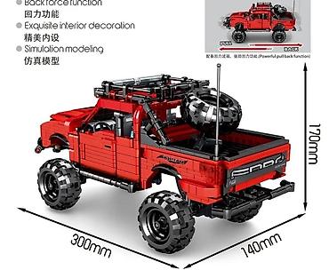 maşın oyuncaqları: Konstruktor Lego maşın MODEL - Jeep Rəngi - Qırmızı Hissə-  989 detal — 3