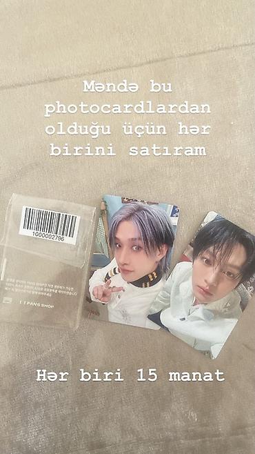 tar satılır: Məhsul: Stray Kids Orjinal photocardlar - Ölçü: standart photocard — 1