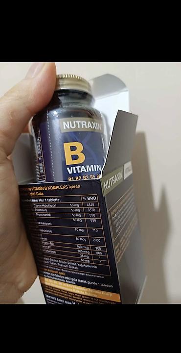 Красота и здоровье: Nutraxin Vitals B Vitamin Complex vitamin b vitamini qida əlavəsi - — 5
