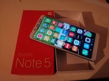 xiaomi redmi note 9: Redmi Note 5, 32 GB, rəng - Göy, Sensor, Barmaq izi, İki sim kartlı