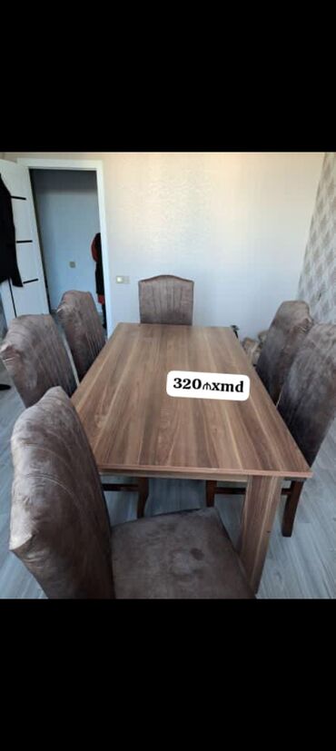 Masa və oturacaq dəstləri: Qonaq otağı üçün, Yeni, Açılmayan, Dördbucaq masa, 6 stul -da lalafo.az — 3 Masa və oturacaq dəstləri: Qonaq otağı üçün, Yeni, Açılmayan, Dördbucaq masa, 6 stul — 3