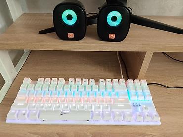 video işıq: Hər Kəsə Salam İdeal Vəzyətdə Mexaniki Ağ Klaviatura Az İşlənmiş Rgb — 10
