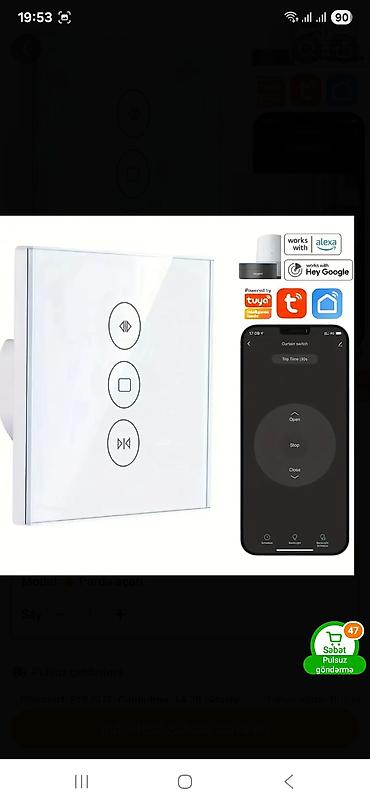 Vıkluçatellər: Ağıllı Wi‑Fi toxunma açarı – 3 və 4 xəttli variantlar Məhsul təsviri — 7