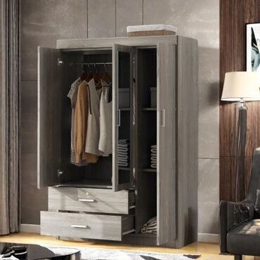 Sifarişlə dolablar: Düz dolab, Yataq otağı üçün, Paltar üçün, Açılan, Korpuslu, 3 qapılı — 7