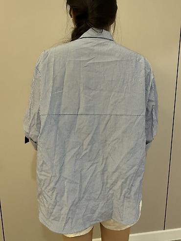 Женская одежда: Рубашка женская в полоску Zara оригинал Состояние отличное носила — 4