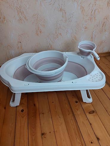plastik vedre: Qatlana bilən uşaq vannası seti - Setə daxildir: qatlana bilən uşaq — 4