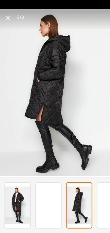 Kurtkalar: Qadın üçün qara kurtka. Ölçüsü səhv gəldiyi üçün satılır. S-38 bədən — 3