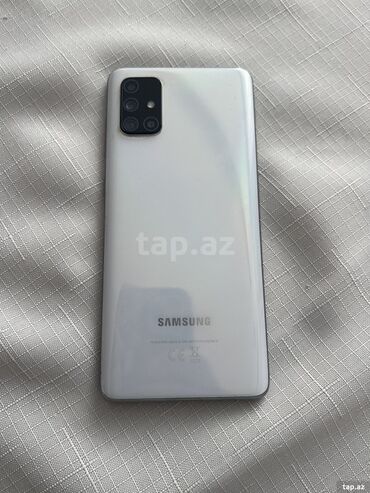 samsung a71: Samsung Galaxy A71, 128 GB, rəng - Ağ, Barmaq izi, İki sim kartlı
