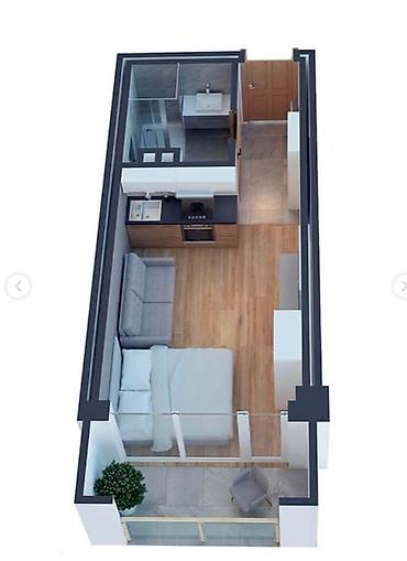гик цены на квартиры бишкек: 1 комната, 25 м², Элитка, 2 этаж, ПСО (под самоотделку) — 3