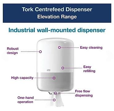 Ostale sanitarije: Tork zidni dispenzer za papirne role – M2 centrefeed sistem - — 5