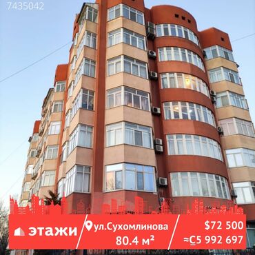 купля продажа квартир в бишкеке в Кыргызстан | ПРОДАЖА КВАРТИР: Индивидуалка, 2 комнаты, 80 м², Без мебели