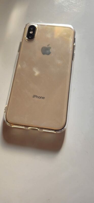 Apple iPhone: IPhone Xs, Б/у, 256 ГБ, Золотой, Зарядное устройство, Защитное стекло, Чехол, 73 %