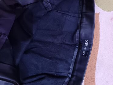 женские льняные штаны: Şalvar, Zara, M, rəng - Qara