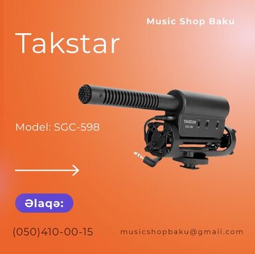 kamera aksesuarları: Takstar kamera mikrofonu Model: SGC-598 🚚Çatdırılma xidməti