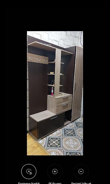 daraq desti: Qonaq otağı/dəhliz üçün çoxfunksiyalı dəst: asılqan, güzgülü daraq — 2