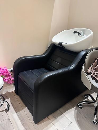 dus masaj: Salon üçün saç yuma stansiyası - Oturacaqla inteqrə olunmuş keramika — 1