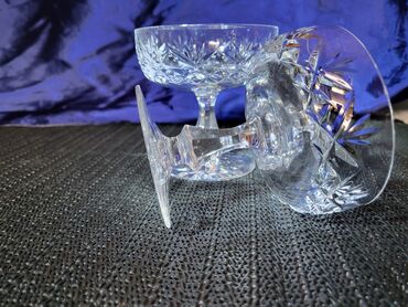 Čaše: Case nove za dvoje,kristal,rucni rad za zestoko pice iz 70ih. Case — 7