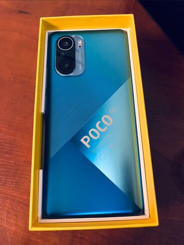 телефон ми 9: Poco F3, Б/у, 128 ГБ, цвет - Синий, 2 SIM