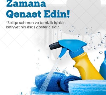 iş elani: Salam.Temizlik işine gedirem ev,ofis,obyekt fərq etməz isimde çox