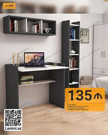 Sifarişlə mebel: Düz masa, Stulsuz, Polkalı, Siyirməsiz, Sadə laminat — 1