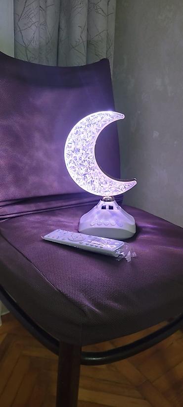 masaustu isiq: Aypara formalı LED masa lampası – pultla idarəetmə - Dizayn: Kristal — 5