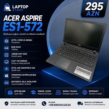 İşlənmiş Acer Aspire, 15.6 ", Intel Core i3, 128 GB, Rayonlara çatdırılma, Ünvandan götürmə, Pulsuz çatdırılma