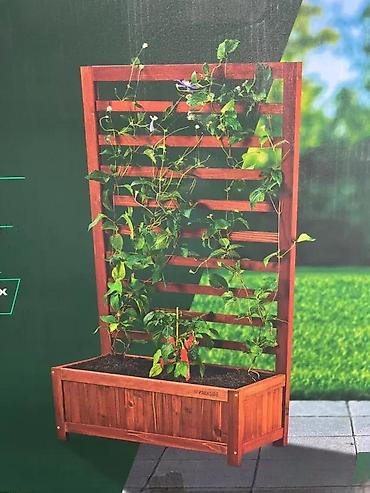 Žardinjere: Drvena žardinjera sa rešetkom za puzavice – Parkside - Kompaktna — 5