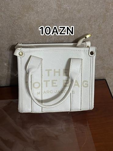 kiçik çantalar: Ağ rəngli “The Tote Bag – Marc Jacobs” üslubunda əl/çiyin çantası — 1