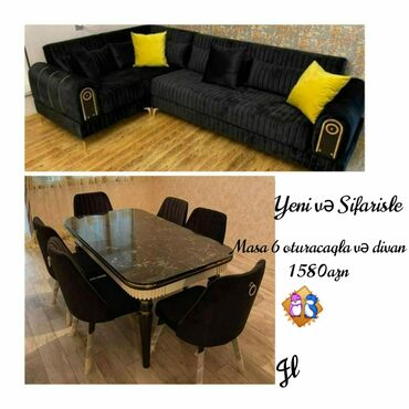 мебель для гостиной: Yeni, Masa və oturacaqlar, Divan