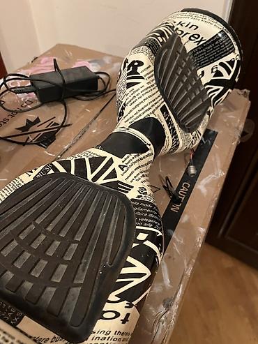 Giroskuterlər: Elektrik hoverboard (self-balans skuter) - Dizayn: Qara-ağ — 1