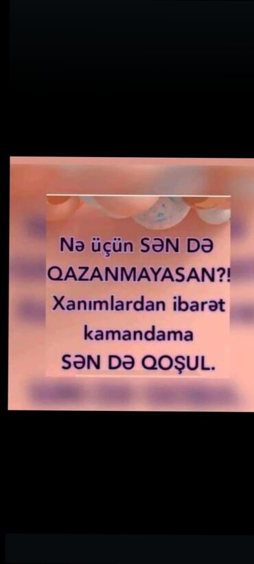 ikinci el eşyaların satışı: Satış məsləhətçisi tələb olunur, Yalnız qadınlar üçün, İstənilən yaş, Təcrübəsiz, Aylıq ödəniş