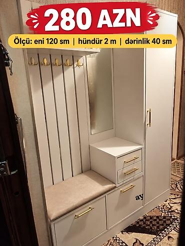 🏠 *Dəhliz mebeli – cəmi 280 AZN!* ✨ 🔹 Ölçü: eni 120 sm × hündürlüyü 2