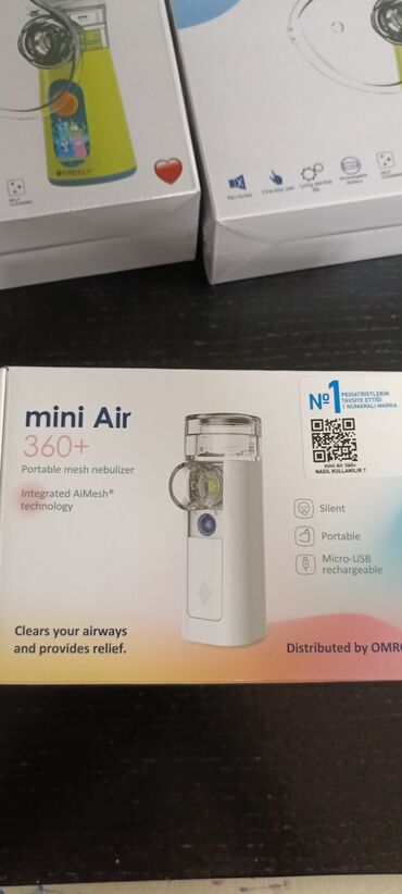 inhalyasiya aparati qiymeti: Omron,Mini Air 360+ – portativ mesh tipli aerosol cihazı