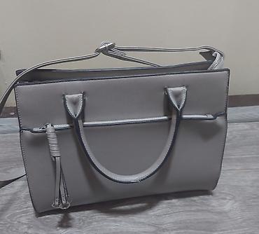 siroko: Elegantna ženska torba – siva - Materijal: veštačka koža sa teksturom — 1