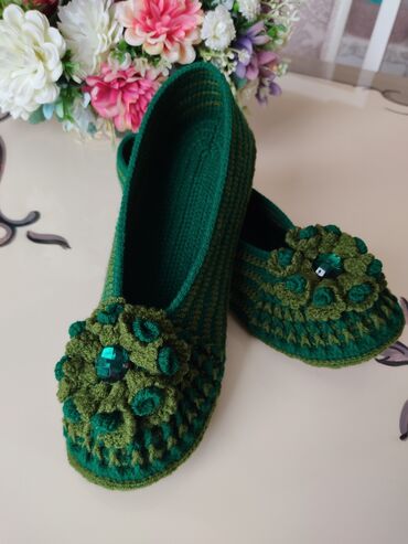 Домашние тапочки: Домашние тапочки, 38, Новый, цвет - Зеленый, Самовывоз — 6
