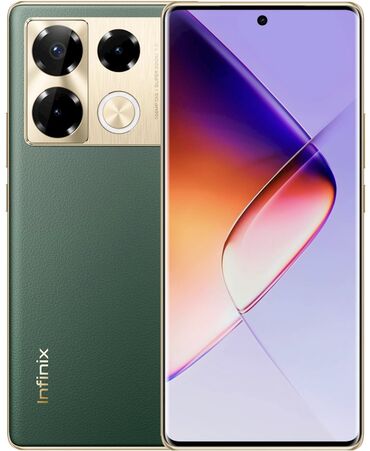 telefon flai fs517: Infinix Note 40 Pro, 256 GB, rəng - Yaşıl, Zəmanət, Sensor, Simsiz şarj