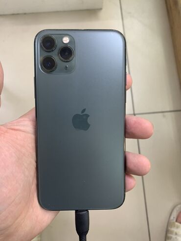 чехол на айфон 11 pro: IPhone 11 Pro, Колдонулган, 256 ГБ, Matte Midnight Green, Заряддоочу түзүлүш, Кабель, Каптама, Бөлүп төлөө менен, 100 %