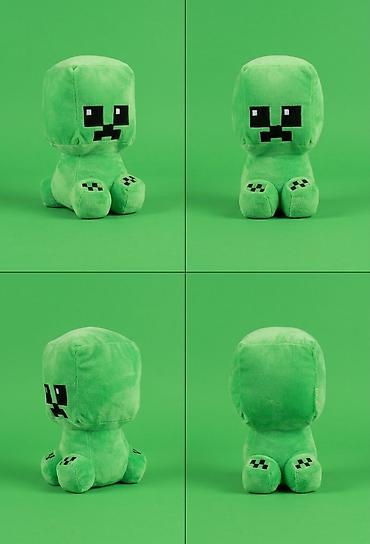dinozavr oyuncaq: Minecraft Creeper plyuş oyuncağı - Rəng: parlaq yaşıl, piksel — 1