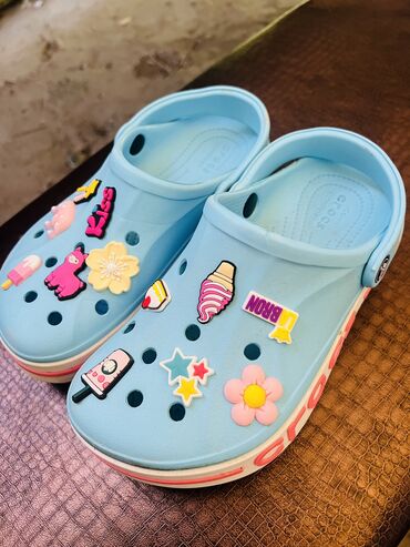 обувь 28 размер: Сабо, 37, Crocs, Новый, цвет - Голубой