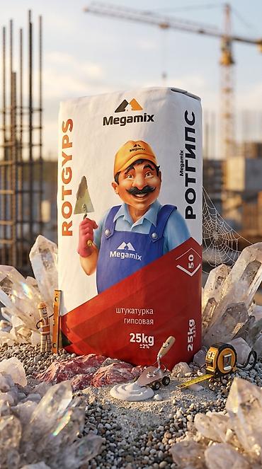 Штукатурка MEGA, Гипсовая, Ручного нанесения, Для потолков